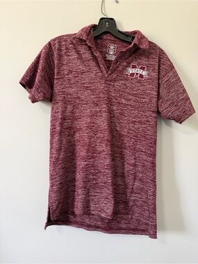 Mississippi State Kids Maroon Wes and Willy Polo-Size Large(14/16)